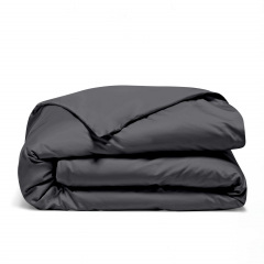 Подростковая постель сатин с простыней на резинке SMOKY Cosas Антрацит 160х220 см Южноукраинск