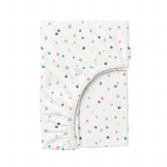 Полуторна постіль з простирадлом на гумці COSAS Beige Geometry CS8 160х220 см Різнокольоровий Дзензелівка