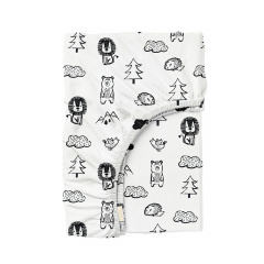 Простыня на резинке в детскую кроватку 60х120 см ANIMALS COSAS белый Киев