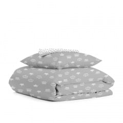 Подростковое постельное белье GREY CROWN COSAS серый 155х215 см Гуляйполе