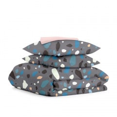 Полуторна постільна білизна GEMSTONES CS1 Cosas сірий 160х220 см Долина