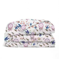 Подростковая постель с простыней на резинке DREAMCATCHER Cosas Фиолетовый 160х220 см Ясногородка