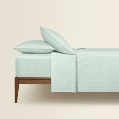 Двоспальна постільна білизна сатин PISTACHIO Cosas М'ятний 180х220 см Кременець