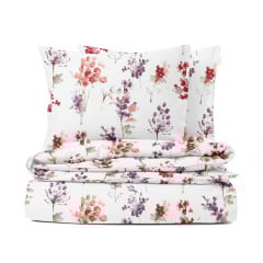 Полуторная постель без простыни WATERCOLOR FLOWERS CS1 COSAS Фиолетовый 160х220 см Братское