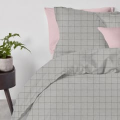 Евро пододеяльник COSAS GREY GEOMETRY Ранфорс 200х220 см Серый Днепрорудное