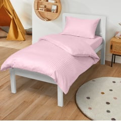 Подростковая постель сатин с простыней на резинке FLORAL CS1 Cosas Пудра 160х220 см Конотоп