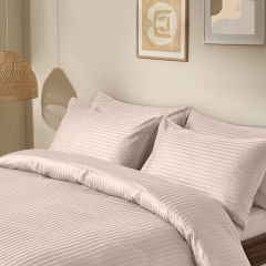 Полуторна постільна білизна сатин BISCOTTI Cosas Бежевий 160х220 см Южноукраїнськ