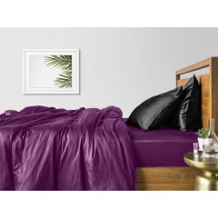 Семейный комплект COSAS VIOLET SATIN CS7 2х160х220 см Черный/Фиолетовый Шепетовка