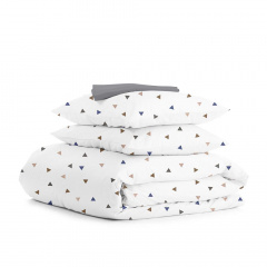 Сімейна постіль з простирадлом на гумці Delta CS3 COSAS Білий 2х160х220 см Умань