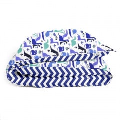 Подростковый комплект на резинке COSAS BLUE DINO Ранфорс 155х215 см Смела