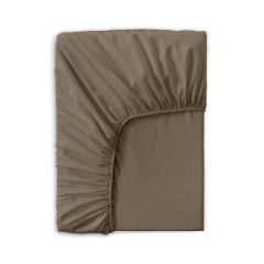 Подростковая постель сатин с простыней на резинке MOUSSE Cosas Коричневый 160х220 см Мелитополь