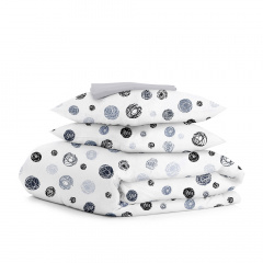 Євро постільна білизна Yarn Balls COSAS сірий 200х220 см Дубно