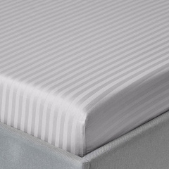 Євро постіль сатин з простирадлом на гумці SILVER CS1 Cosas сірий 200х220 см Ясногородка