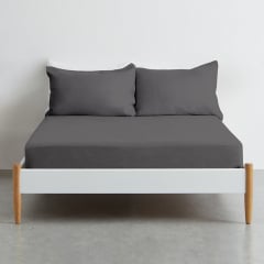 Дитяче простирадло COSAS SMOKY CS1 Ранфорс 60х120х12 см Антрацит Новомиколаївка