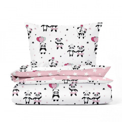 Підлітковий комплект без простирадла COSAS PANDA Ранфорс 155х215 см Рожевий Братське
