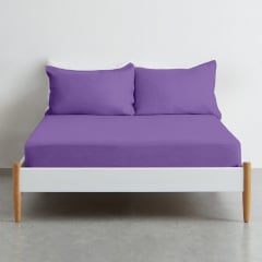 Простынь на резинке COSAS LAVENDER Ранфорс 160х200х20 см Светлая слива Измаил