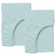 Набір простирадла на резинці COSAS BLUE Ранфорс 160х200х20 см 2 шт Блакитний Охтирка