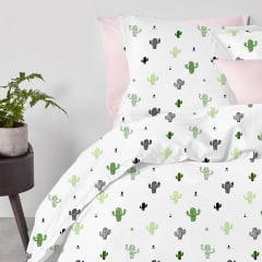 Набор наволочек COSAS ROSE CACTUS 50х70 см Розовый/белый Шепетовка