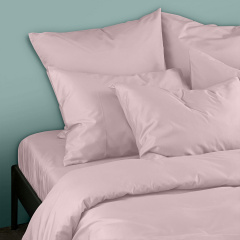 Двуспальная постель сатин с простыней на резинке SAKURA CS2 Cosas розовый 180х220 см Гуляйполе