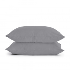 Євро постіль з простирадлом на гумці SHADOW CS10 COSAS Графіт 200х220 см Ромни