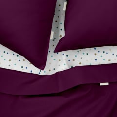 Двуспальная постель с простыней на резинке COSAS Plum CS1 180х220 см Разноцветный Никополь