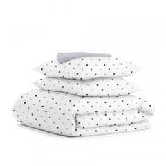 Євро постіль з простирадлом на гумці Love COSAS Білий 200х220 см Курінь
