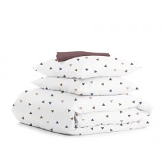 Семейный комплект постельного белья Delta Cs1 COSAS Белый 2х160х220 см Бушево