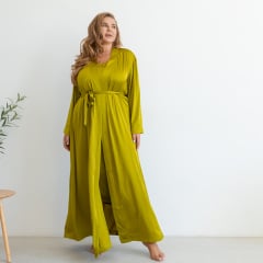 Женский халат COSAS Silky Cloud L-XL Зеленый Братское