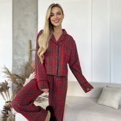 Піжама жіноча COSAS Scottish L-XL Різнокольоровий (188Scottish_red_ML) Новомосковськ