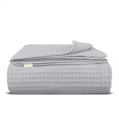 Плед-покривало вафельне COSAS 200х220 см Smoky Greek Waffle Сірий Охтирка