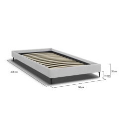 Ліжко односпальне COSAS Mandarin Shadow 90х200 см Перламутр Сарни