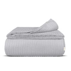 Плед-покрывало косичка COSAS 200х220 см Smoky Knitted Braid Серый Ахтырка