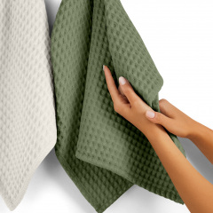 Вафельні рушники COSAS Fresh Greek Waffle CS1 Оливково-молочний 2 шт Нова Прага