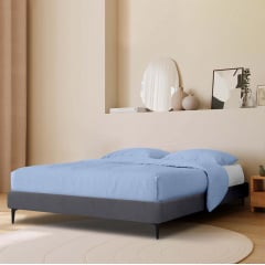 Ліжко двоспальне COSAS Mandarin Smoky 180х200 см Графіт Новомосковськ