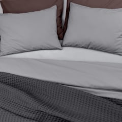 Плед-покривало вафельне COSAS 160х230 см Lava Greek Waffle Антрацит Бровари