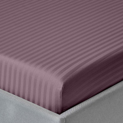 Двоспальна постіль сатин з простирадлом на резинці GRAPE Cosas Лаванда 180х220 см Новомосковськ