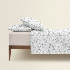 Сімейний комплект постільної білизни STEPPE FLOWERS CS1 COSAS сірий 2х160х220 см Вознесенськ