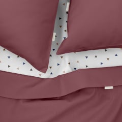 Полуторная постель с простыней на резинке Blueberry CS4 COSAS Сливовый 160х220 см Киев