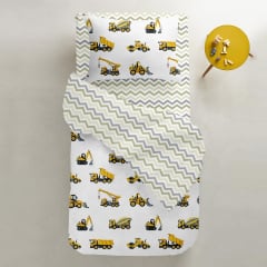 Простирадло на гумці 80х160 см GREY ZIGZAG CS3 COSAS Бежевий Гуляйполе