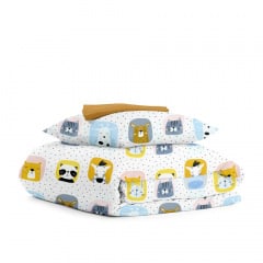 Детское постельное белье в кроватку Color Animals CS1 COSAS Белый 110х140 см Кропивницкий