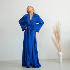 Женский халат COSAS Silky Cloud L-XL Синий Киев