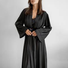 Женский халат COSAS Silky Cloud S-M Черный Киев