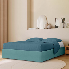 Ліжко двоспальне COSAS Papaya Nevada 180x200 см Бірюзовий Ясногородка