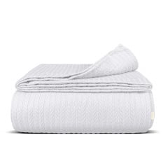 Плед-покривало косичка COSAS 200х220 см Snow Knitted Braid Білий Дзензелівка