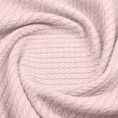 Плед-покрывало косичка COSAS 160х230 см Petal Knitted Braid Пудровый Никополь