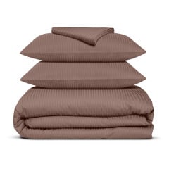 Семейный комплект постельного белья сатин LATTE Cosas Коричневый 2х160х220 см Каменское