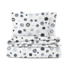 Полуторная постель без простыни Yarn Balls COSAS серый 160х220 см Братское