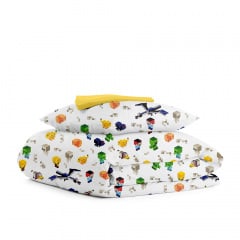 Подростковая постель с простыней на резинке Minecraft CS8 COSAS Зеленый 160х220 см Дубно