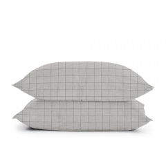 Євро комплект без простирадла COSAS CELL ASHGREY Ранфорс 200х220 см Сірий Олександрія