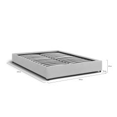 Ліжко двоспальне COSAS Mango Shadow 160x200 см Перламутр Київ